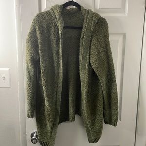 Sherpa cardigan with hood